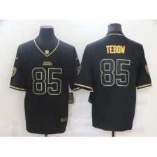 Men's Jacksonville Jaguars #85 Tim Tebow Black Gold Nike Teal Limited Jersey