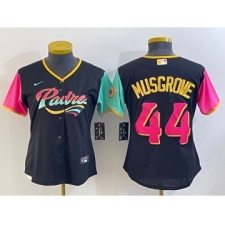 Women's San Diego Padres #44 Joe Musgrove Black 2022 City Connect Cool Base Stitched Jersey