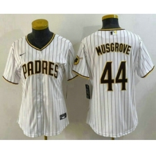Women's San Diego Padres #44 Joe Musgrove White Stitched MLB Cool Base Nike Jersey