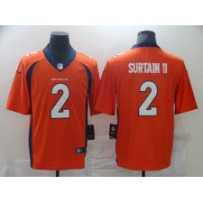 Men's Denver Broncos #2 Patrick Surtain II Nike Orange 2021 NFL Draft First Round Pick Limited Jersey