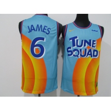 Men's Slam Dunk #6 James Slam dunk version blue NBA jersey
