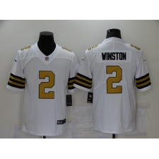 Men's New Orleans Saints #2 Jameis Winston White Limited Jersey