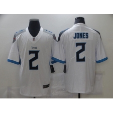 Men's Tennessee Titans #2 Julio Jones Nike White Draft First Round Pick Limited Jersey