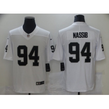 Men's Oakland Raiders #94 Carl Nassib Nike White Limited Jersey