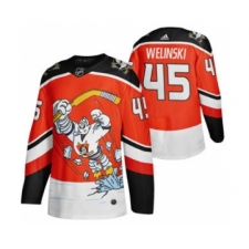 Men's Anaheim Ducks #45 Andy Welinski Red 2020-21 Reverse Retro Alternate Hockey Jersey