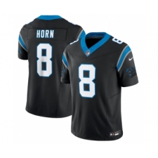 Men's Carolina Panthers #8 Jaycee Horn Black 2023 F.U.S.E. Vapor Untouchable Stitched Football Jersey