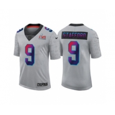 Men's Los Angeles Rams #9 Matthew Stafford Gray 2022 Super Bowl LVI Limited Stitched Jersey