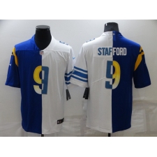 Men's Los Angeles Rams #9 Matthew Stafford White-Blue Fashion Football Limited Jersey