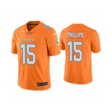 Men's Miami Dolphins #15 Jaelan Phillips Orange 2021 Stitched Football Limited Jersey