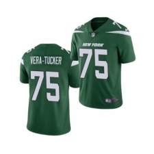 Men's New York Jets #75 Alijah Vera-Tucker 2021 Football Draft Green Vapor Untouchable Limited Jersey