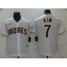 Men's Nike San Diego Padres #7 Ha-Seong Kim White Collection Baseball Player Jersey