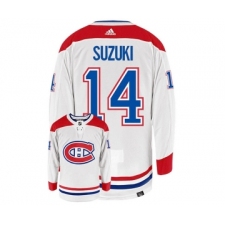 Men's Montreal Canadiens #14 Nick Suzuki White Stitched Jersey