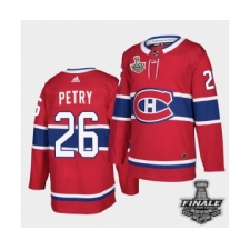 Men's Adidas Canadiens #26 Jeff Petry Red Road Authentic 2021 Stanley Cup Jersey