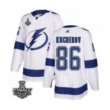 Men's Adidas Lightning #86 Nikita Kucherov White Home Authentic 2021 Stanley Cup Jersey