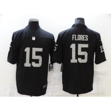 Men's Oakland Raiders #15 Wilmer Flores Nike Black Retired Player Limited Jersey