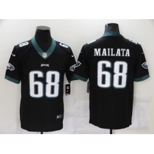 Men's Philadelphia Eagles #68 Jordan Mailata Nike Midnight Black Limited Jersey