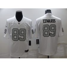 Men's Oakland Raiders #89 Bryan Edwards White Gray Team Color Vapor Untouchable Limited Jersey