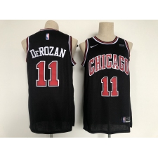 Men's Chicago Bulls #11 DeMar DeRozan Black Edition Swingman Stitched Basketball Jersey