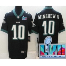 Men's Philadelphia Eagles #10 Gardner Minshew II Limited Black Super Bowl LVII Vapor Jersey