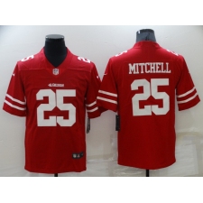 Men's San Francisco 49ers #25 Elijah Mitchell Red Nike Scarlet Player Limited Jersey