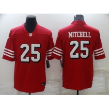 Men's San Francisco 49ers #25 Elijah Mitchell Red Scarlet Player Limited Jersey
