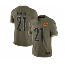 Men's Washington Commanders #21 Sean Taylor 2022 Olive Salute To Service Limited Stitched Jersey