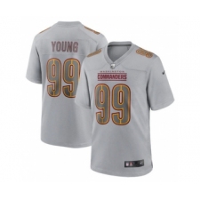 Men's Washington Commanders #99 Chase Young Gray Atmosphere Fashion Stitched Game Jersey