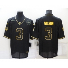 Men's Nike Denver Broncos #3 Russell Wilson Black 2020 Salute To Service Limited Jersey