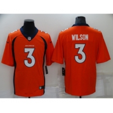 Women Denver Broncos #3 Russell Wilson Orange Vapor Untouchable Limited Stitched Jersey