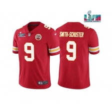 Men’s Kansas City Chiefs #9 JuJu Smith-Schuster Red Super Bowl LVII Patch Vapor Untouchable Limited Stitched Jersey
