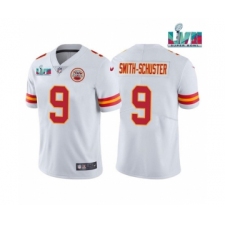 Men's Kansas City Chiefs #9 JuJu Smith-Schuster White Super Bowl LVII Patch Vapor Untouchable Limited Stitched Jersey