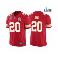 Men's Kansas City Chiefs #20 Justin Reid Red Super Bowl LVII Patch Vapor Untouchable Limited Stitched Jersey
