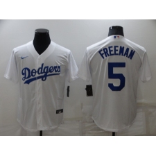 Men's Los Angeles Dodgers #5 Freddie Freeman White Stitched Baseball Jersey