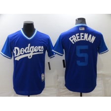 Men's Nike Los Angeles Dodgers #5 Freddie Freeman Blue Jersey