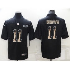 Men's Philadelphia Eagles #11 A. J. Brown Black Statue of Liberty Limited Stitched Jersey