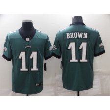 Men's Philadelphia Eagles #11 A. J. Brown Green Vapor Untouchable Limited Jersey