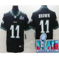 Youth Philadelphia Eagles #11 AJ Brown Limited Black Super Bowl LVII Vapor Jersey