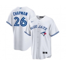 Men's Toronto Blue Jays #26 Matt Chapman White Cool Base Stitched Jersey