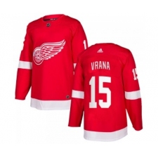 Men's Detroit Red Wings #15 Jakub Vrana Adidas Authentic Home Red Jersey