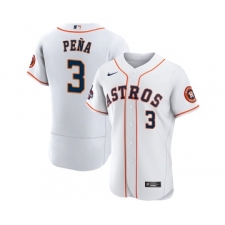 Men's Houston Astros #3 Jeremy Pena 2022 World Series White Flex Base Stitched Baseball Jersey