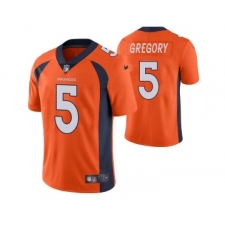Men's Denver Broncos #5 Randy Gregory Orange Vapor Untouchable Limited Stitched Jersey