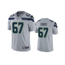 Men's Seattle Seahawks #67 Charles Cross Gray Vapor Untouchable Limited Stitched Jersey