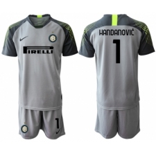 2020-21 Inter Milan 1 HANDANOVIC Gray Goalkeeper Soccer Jerseys