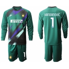 2020-21 Inter Milan Dark green goalkeeper 1# HANDANOVIC long sleeve soccer jerseys