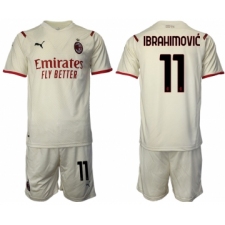 Men 2021-2022 Club AC Milan away cream 11 Soccer Jersey