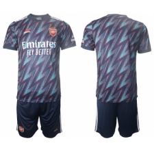 Men 2021-2022 Club Arsenal away blue blank Soccer Jersey