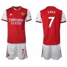 Men 2021-2022 Club Arsenal home red 7 Soccer Jersey