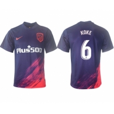 Men 2021-2022 Club Atletico Madrid away aaa version purple 6 Soccer Jersey