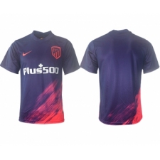 Men 2021-2022 Club Atletico Madrid away aaa version purple blank Soccer Jersey