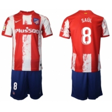 Men 2021-2022 Club Atletico Madrid home red 8 Nike Soccer Jersey